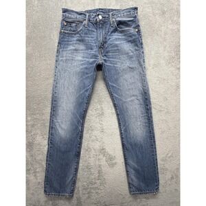 Levis 502 Jeans Mens Measured 32x30 Blue Med Wash Regular Tapered Denim Zip Fly